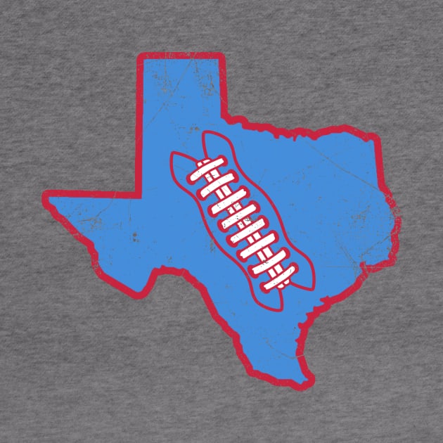 Texas Football, Retro - White/Light Blue by KFig21